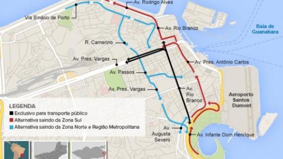 Prefeitura inicia as alterações viárias previstas para o Centro do Rio